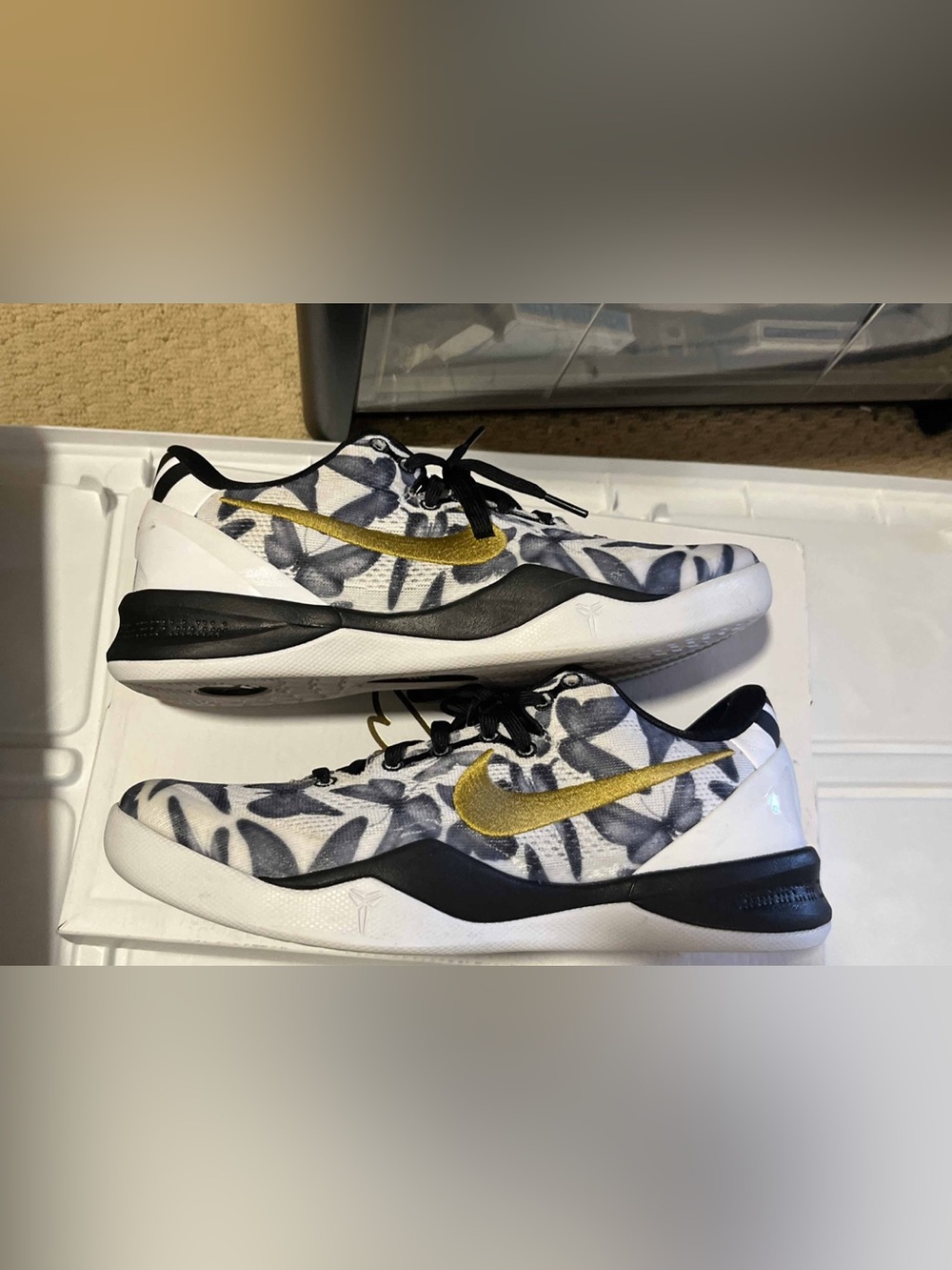 Nike Kobe 8 Protro Mambacita FV6325-100 White/Gold/Black SIZE 9.5 MENS US
